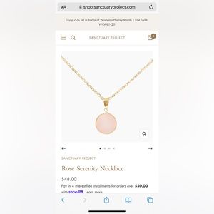 🆕 sanctuary project rose serenity necklace 19 inch adjustable